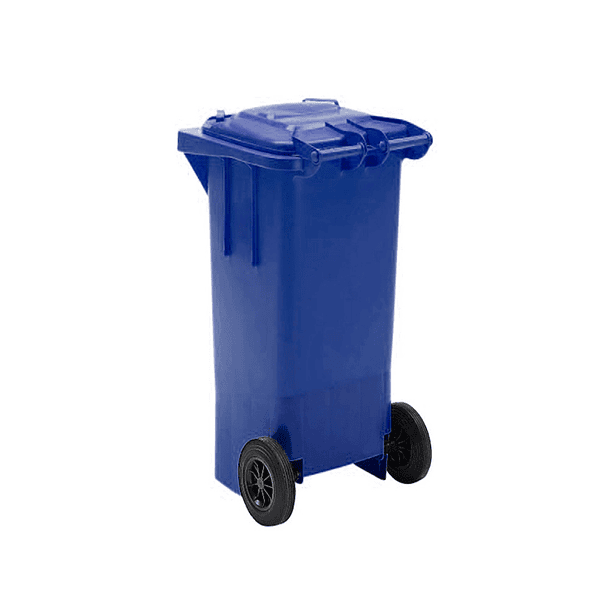 Contentor de lixo q-connect plastico com 2 rodas cor azul com capacidade para 100 litros 5