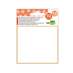 Etiquetas adesivas liderpapel 10 + 2 folhas 8x12 mm 864 etiquetas