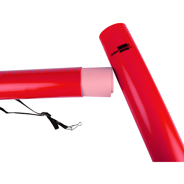 Tubo porta desenhos extensivel 80 cm vermelho 4