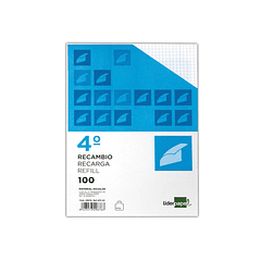 Recarga liderpapel quarto 100 f 6tc-10 liso 6 furos universal