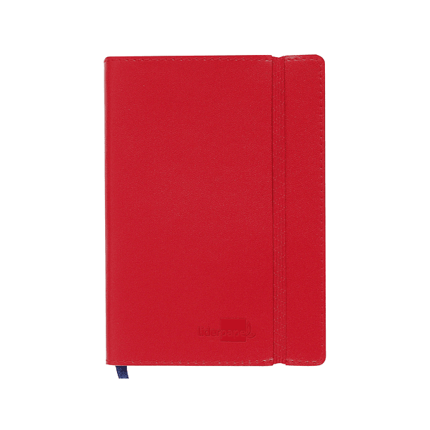 Livro apontamentos liderpapel quadriculado din a6 vermelho 2