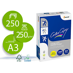 Papel color copy glossy pack 250 folhas 200 gr din a3