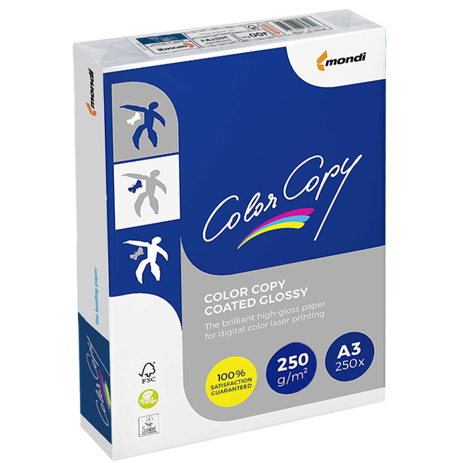 Papel color copy glossy pack 250 folhas 200 gr din a3 3