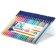 Marcador staedtler triplus 20 unidades