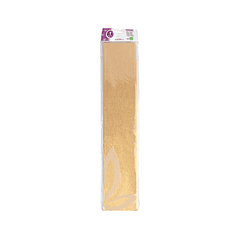 Papel crepe em celofane liderpapel 50 cm x 2,5 m dourado metalizado