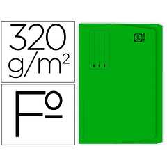 Classificador gio em cartolina folio pocket verde com bolsa e aba 250gr