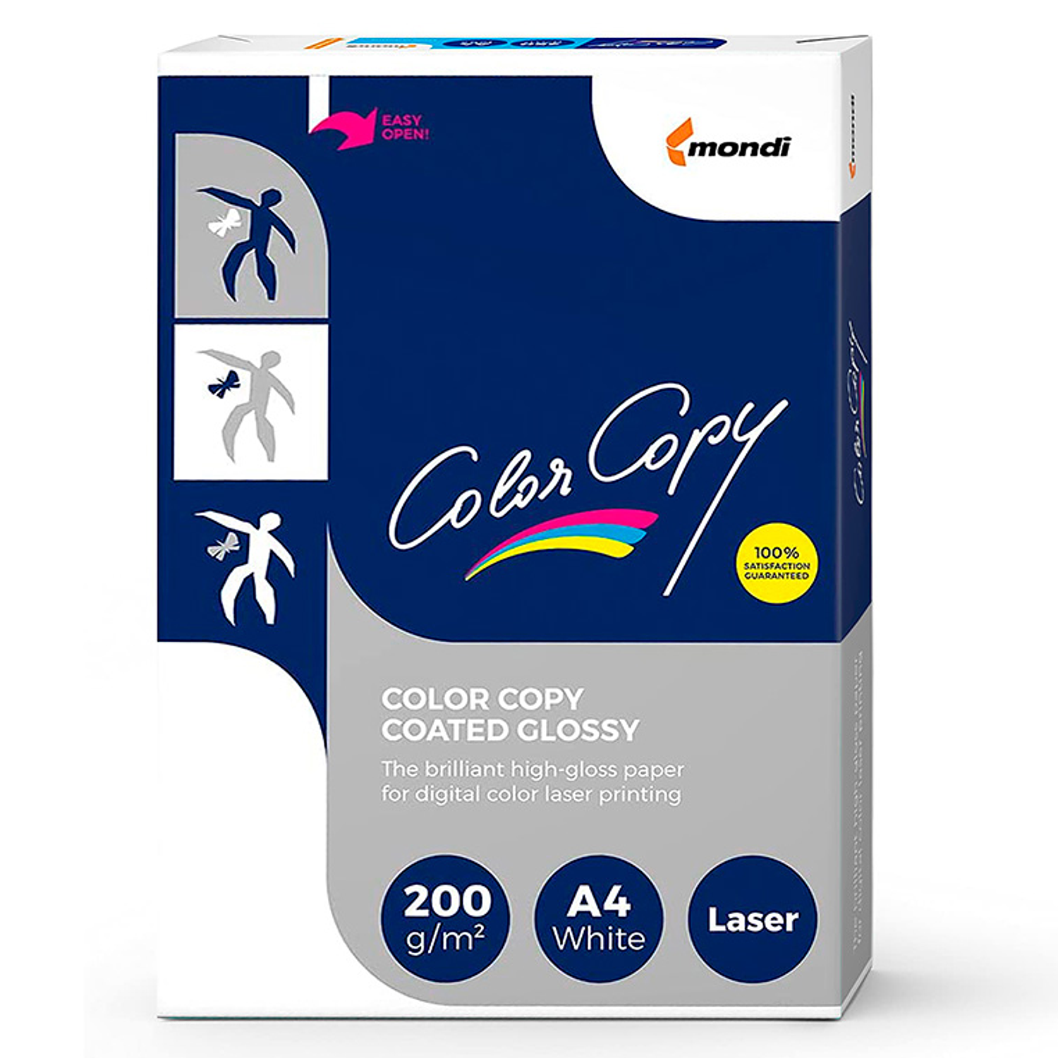 Papel color copy glossy pack 250 folhas 200 gr din a4 2