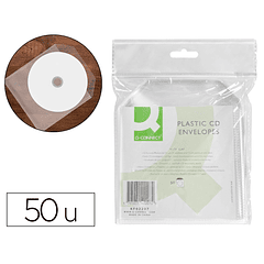 Envelope de polipropileno q-connect para cd's/dvd's pack de 50 unidades