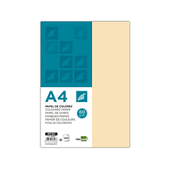 Papel de cor liderpapel din a4 80 gr creme pack de 100 folhas