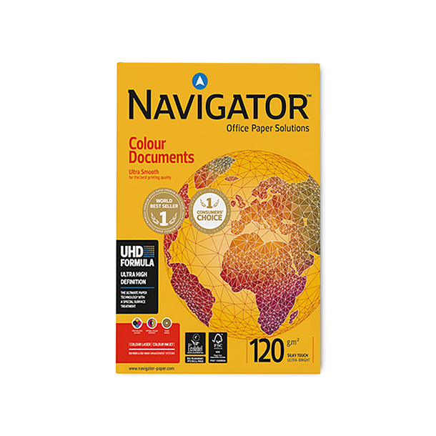 Papel fotocopia navigator din a4 pack 250 folhas 120 gr 2