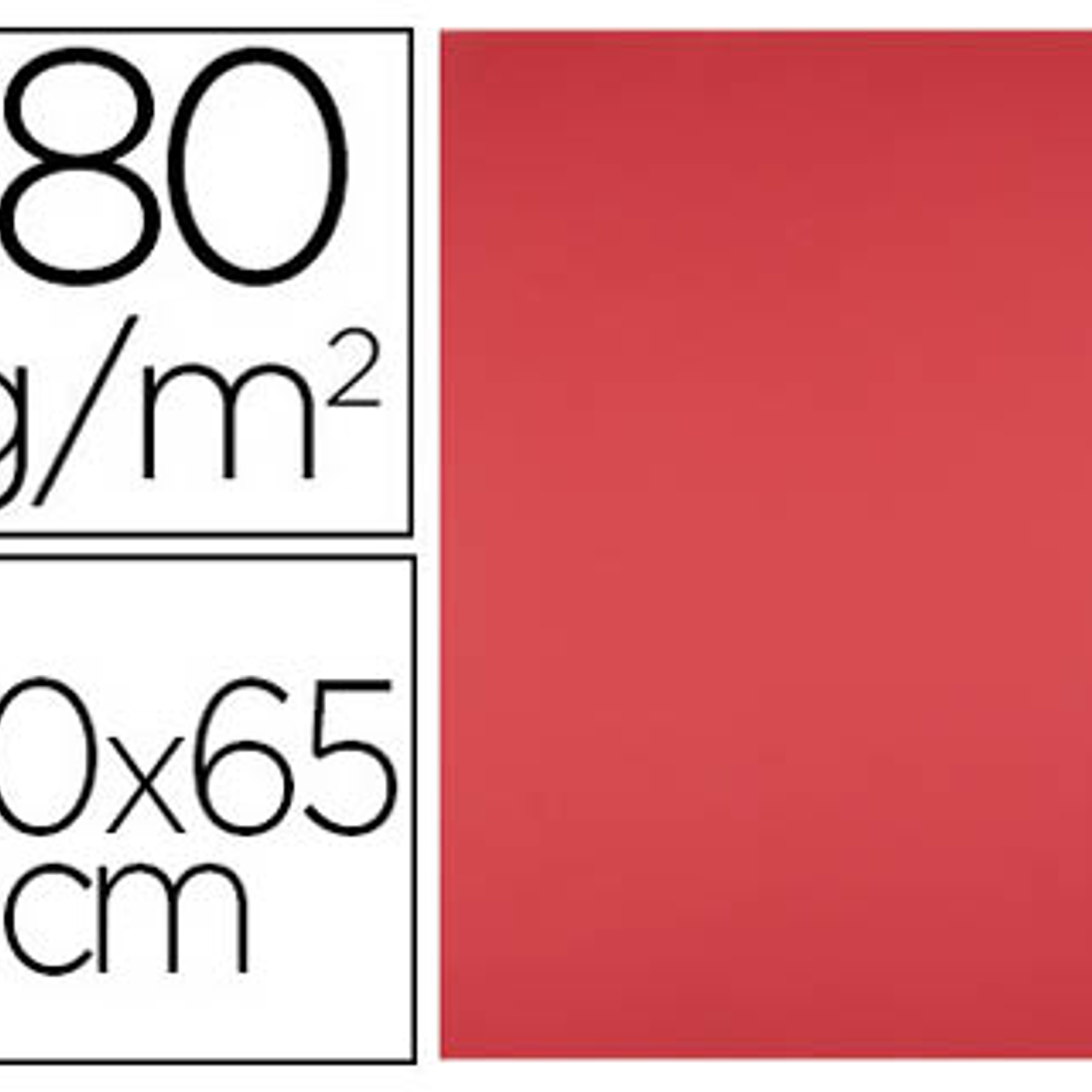 Cartolina liderpapel 50x65 cm 180 gr vermelho 1