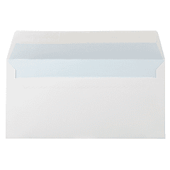 Envelope liderpapelcomercial normalizado branco 120x176 mm tira de silicone pack de 500 unidades