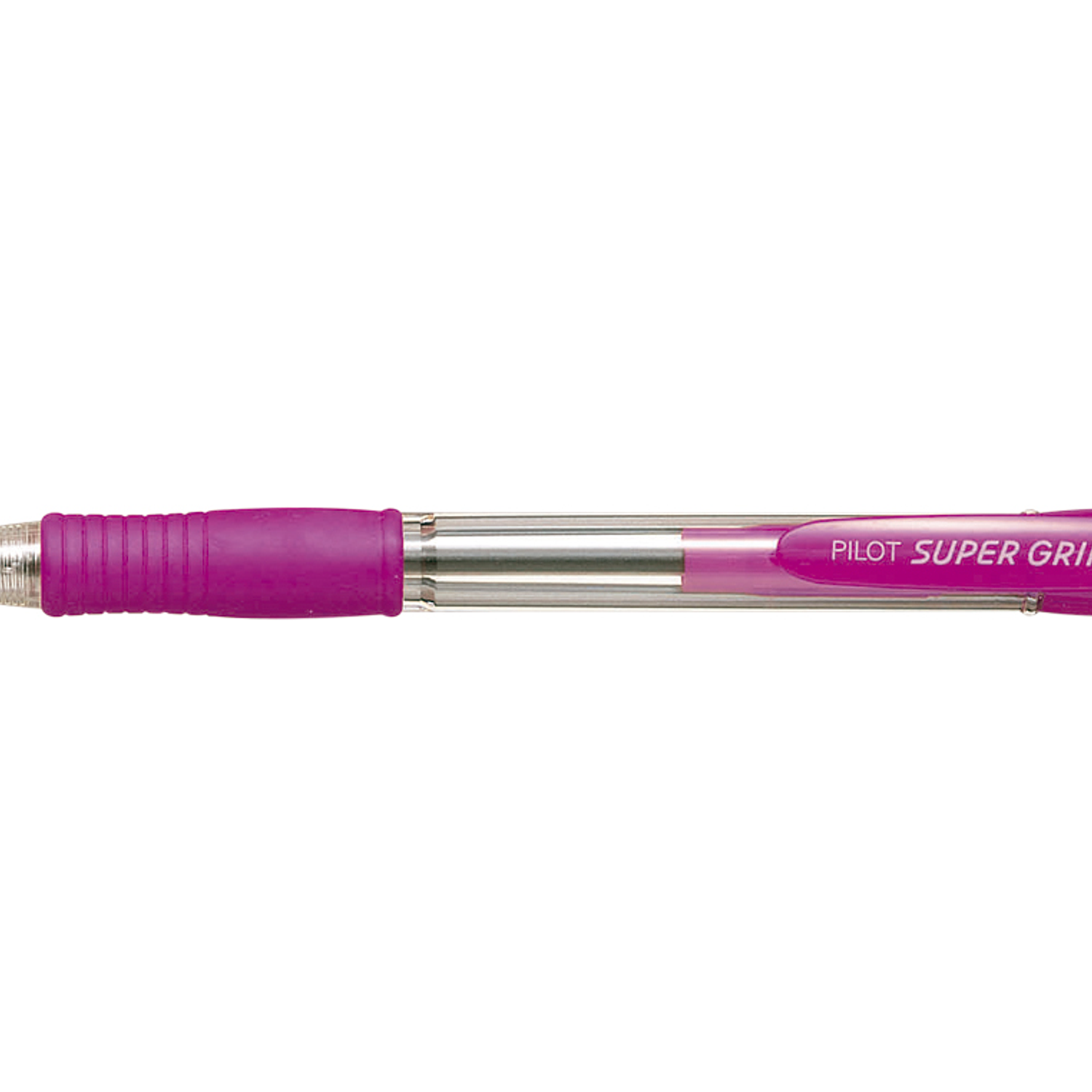 Esferografica pilot super grip rosa -retratil -com grip-tinta base de oleo 2