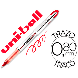 Marcador uni-ball roller ub-200 vision vermelho 0,8 mm