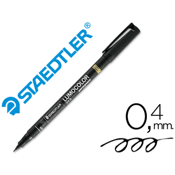 Marcador staedtler lumocolor retroprojecao 313-9 ponta 0,4mm preto 1