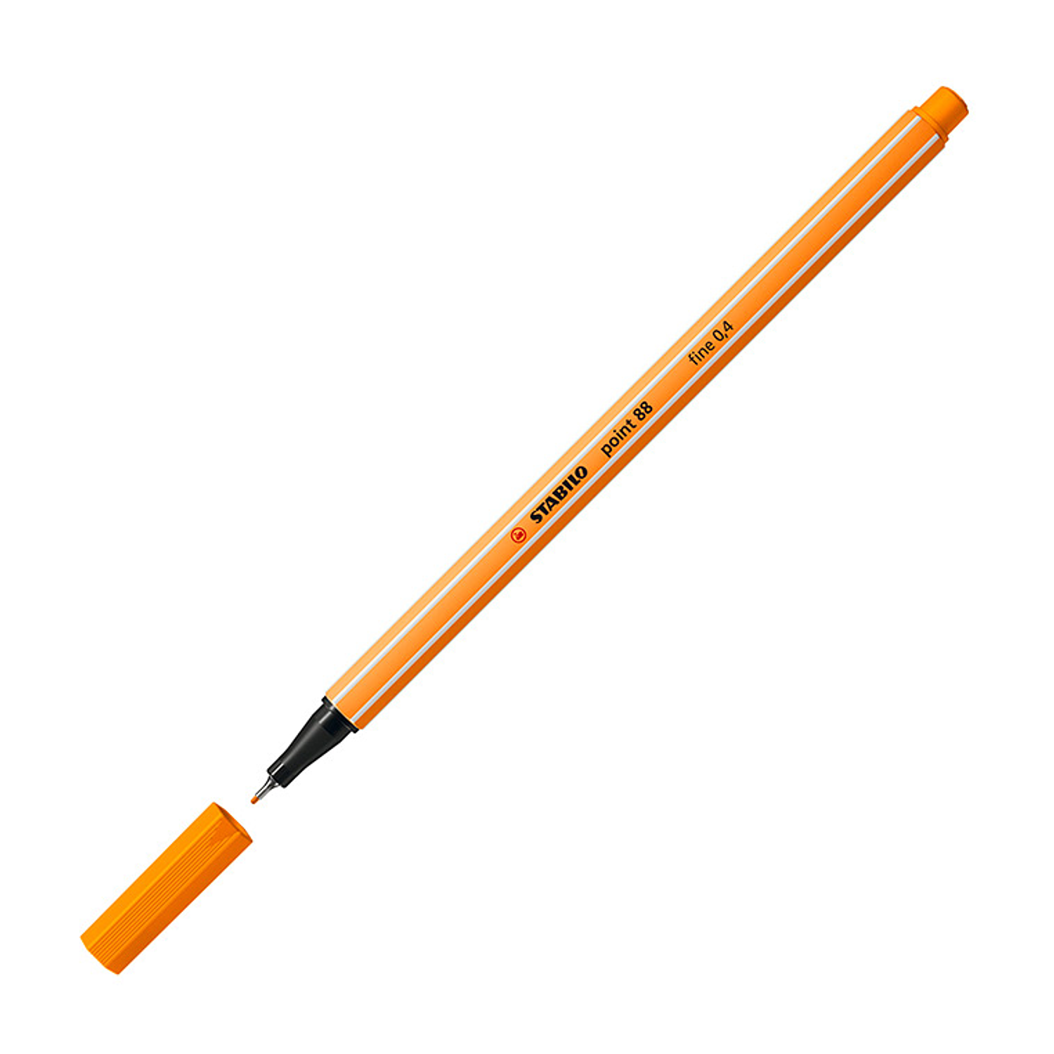 Marcador stabilo ponta de fibra point 88 laranja 0,4 mm 3