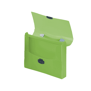 Pasta porta documentos liderpapel polipropileno din a4 verde transparente com asa