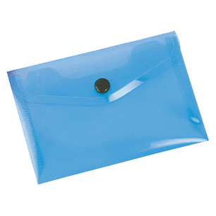 Bolsa porta documentos liderpapel com mola din a7 azul