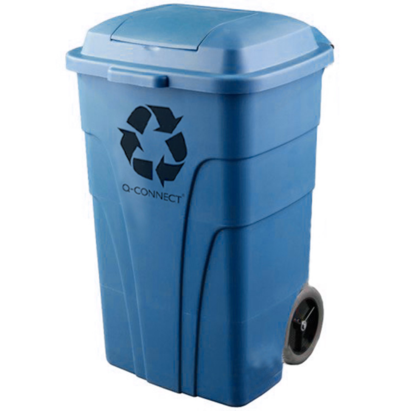 Contentor de lixo q-connect plastico com 2 rodas cor azul com capacidade para 240 litros 4