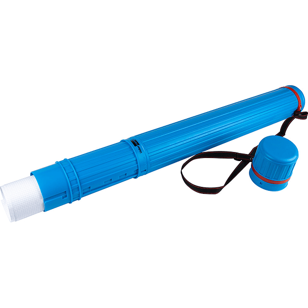 Tubo porta desenhos extensivel 125 cm azul 6