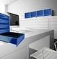 Bloco classificador de secretaria liderpapel com 5 gavetas azul opaco - thumbnail 6