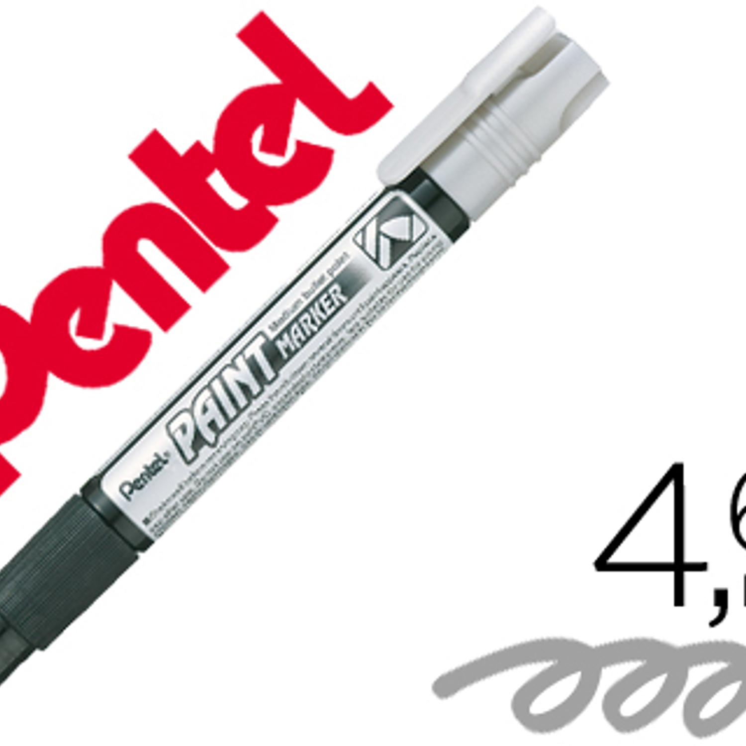 Marcador pentel mmp20 paint vidro e plastico prata 2