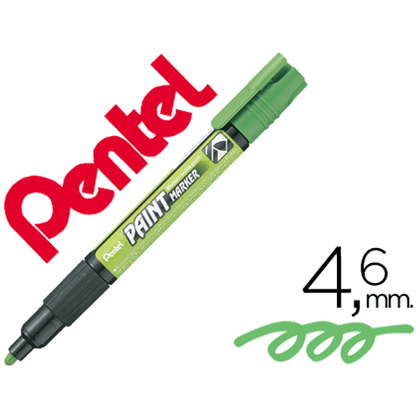 Marcador pentel mmp20 paint vidro e plastico verde lima 1