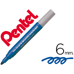 Marcador pentel mw5w quadro br 6 mm azul