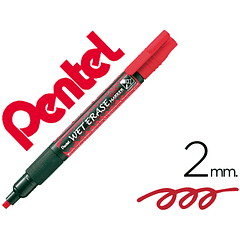 Marcador pentel smw26 wet erase vermelho