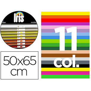 Cartolina guarro 50x65 contem \"b\" 25 folhas x 11 cores