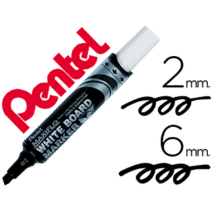 Marcador pentel mwl6 maxiflo quadro br. biselado preto