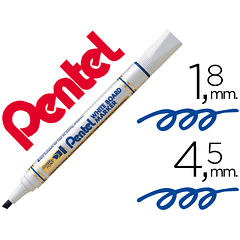 Marcador pentel mw86 quadro br. biselado azul