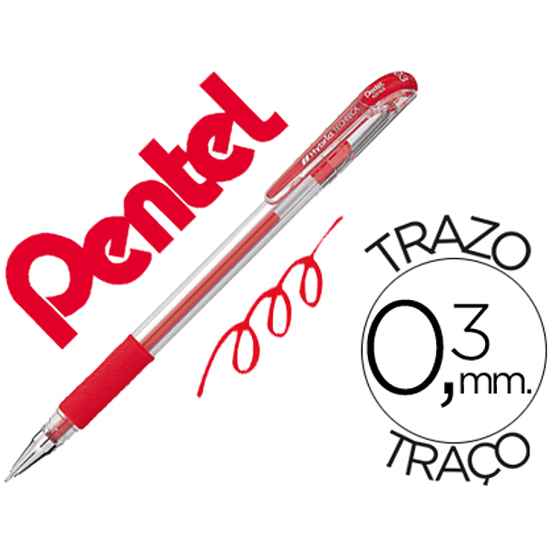 Roller pentel kn103 technica 0,3 vermelho 1