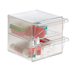 Cubo de arquivo archivo 2000 com 2 gavetas em poliestireno transparente 190 x 152 x 152 mm