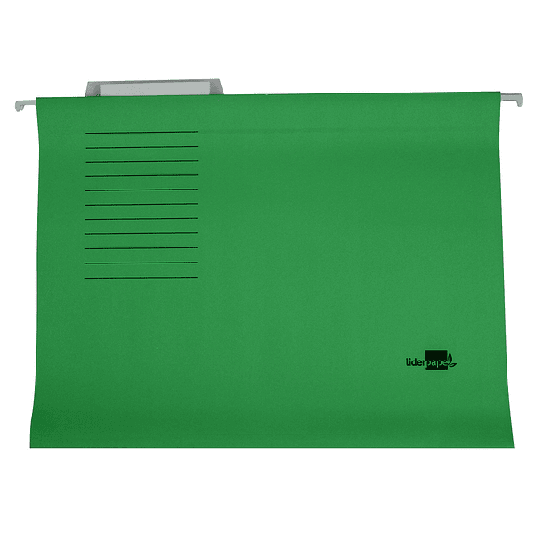 Capas de suspensao liderpapel folio kraft verde 2