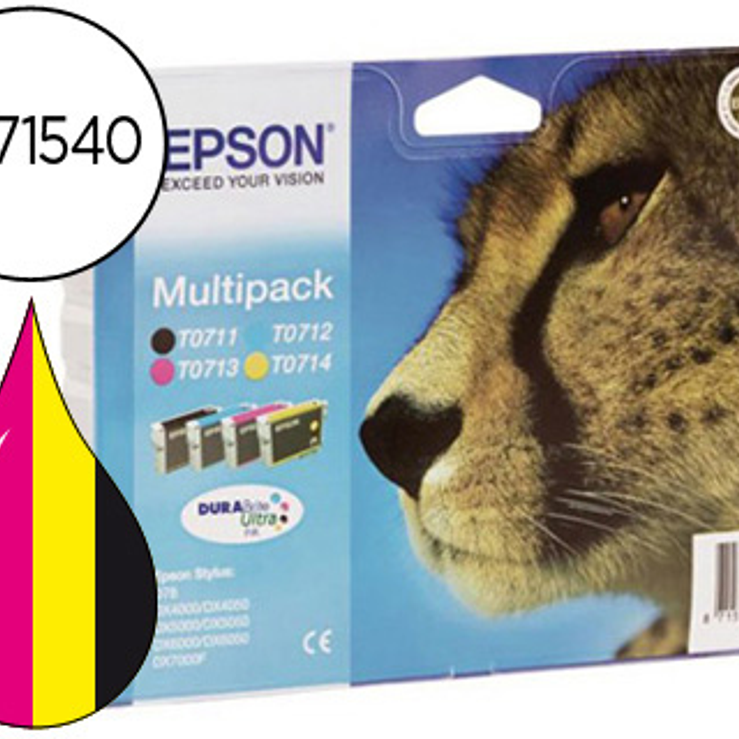 Tinteiro epson t071540 pack de 4 cores 2