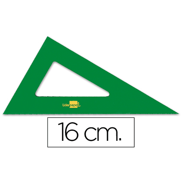 Esquadro liderpapel 16 cm plastico verde 4