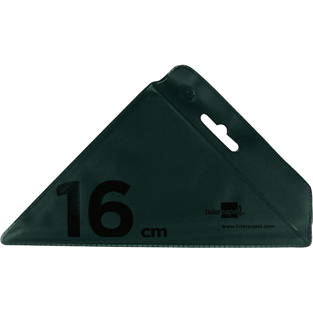 Esquadro liderpapel 16 cm plastico verde 2