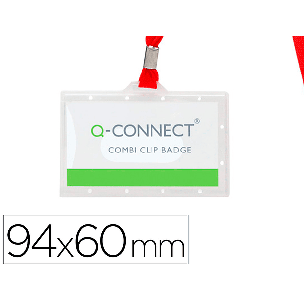 Identificador q-connect para pendurar ao pescoco 94 x 60 mm 1