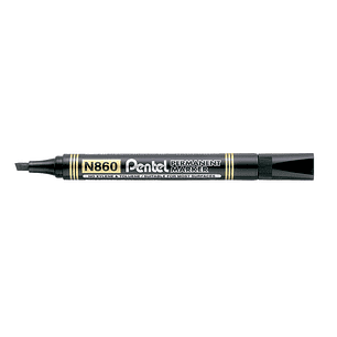 Marcador pentel n860 permanente biselado preto