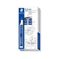 Minas staedtler grafite 0,5 mm hb tubo com 12 minas