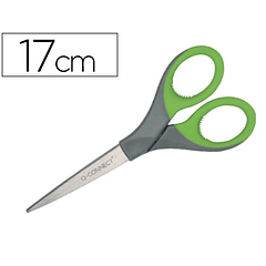 Tesoura para escritorio q-connect cabo em borracha 7\&quot; 17 cm blister