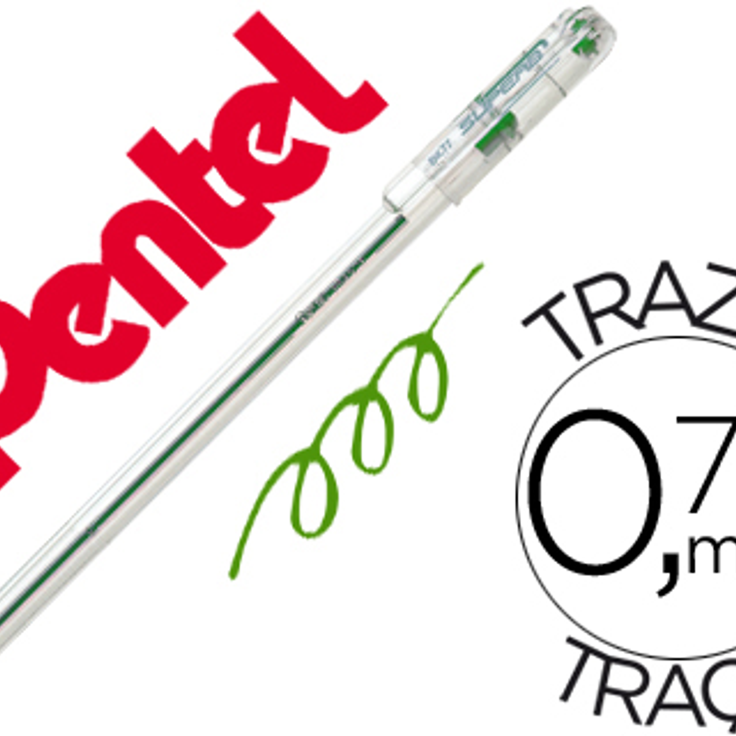 Esferografica pentel bk77 verde 1