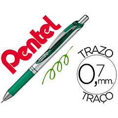 Roller pentel bl77 0,7 mm energel rectractil verde