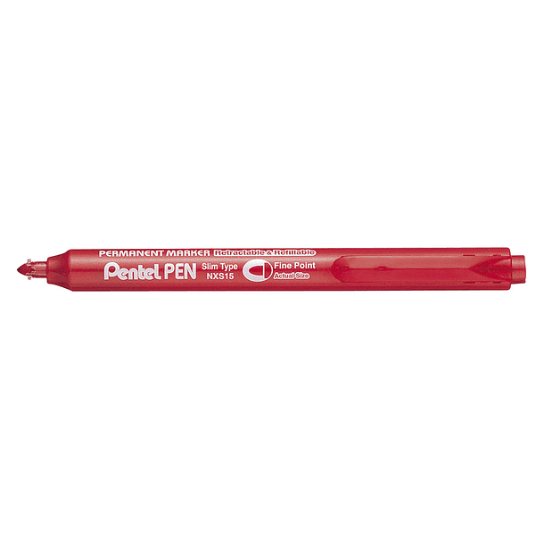 Marcador pentel nxs15 permanente retratil 4,5 mm vermelho 2