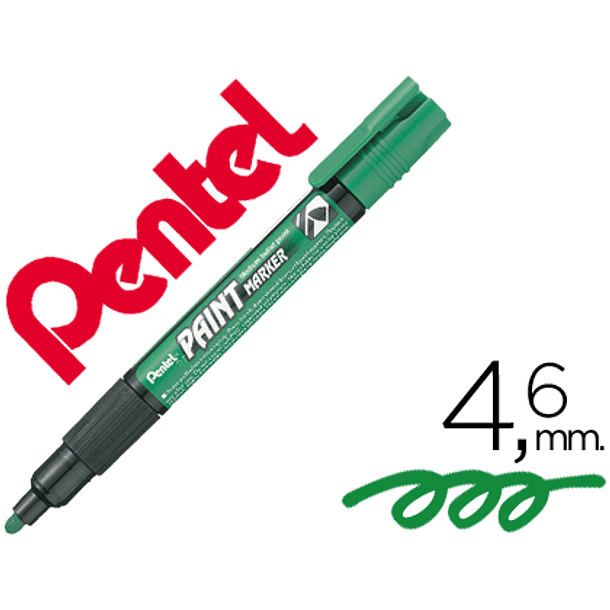 Marcador pentel mmp20 paint vidro e plastico verde 1