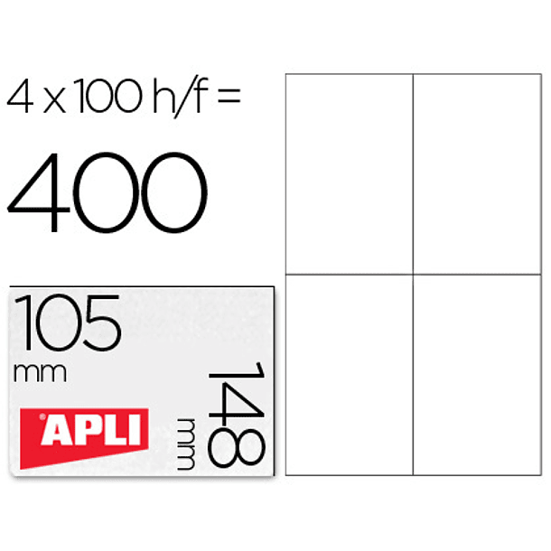 Etiquetas adesivas apli din a4 105x148 mm 1