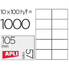 Etiquetas adesivas apli din a4 105x57 mm