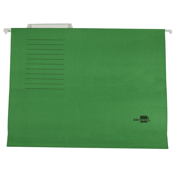 Capas de suspensao liderpapel din a4 kraft verde 1