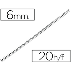 Espiral metalico yosan preto passo 64 5:1 6 mm calibre 1,00mm